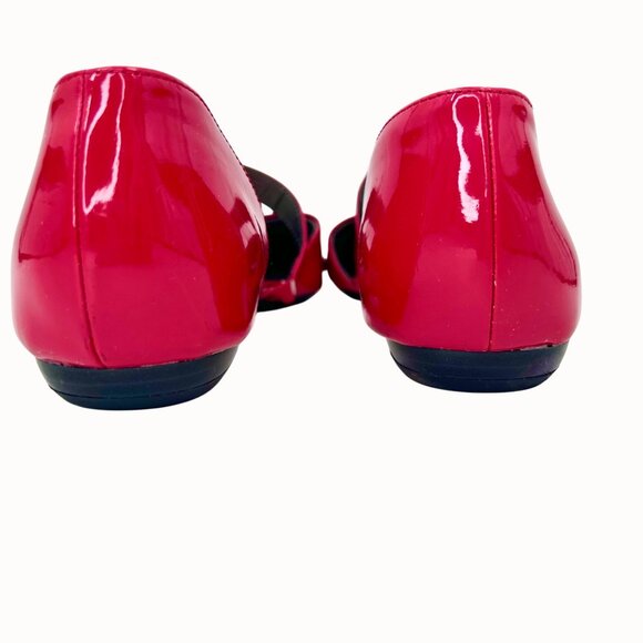 CHERRY RED LIFE STRIDE SIMPLY RED ZALANA FAUX LEATHER/PATENT LEATHER CRISSCROSS - Picture 8 of 13